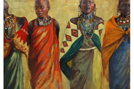 Cuatro mujeres massai